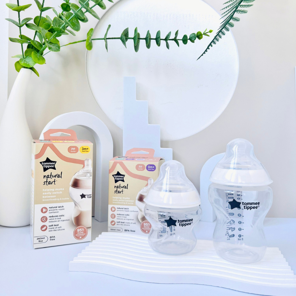 COMBO Ty ngậm silicon siêu nhẹ cho bé Tommee Tippee Ultra Light & Bình sữa ty siêu mềm Tommee Tippee 150ml