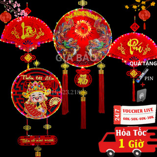 Dải Liễng Ông Thần Tài Lắc Đầu Treo Tết, Khánh Quạt Nhung Phúc lộc Thọ 2024,Liễn Rồng Song Long Lắc Lư Trang Trí Nhà Cửa
