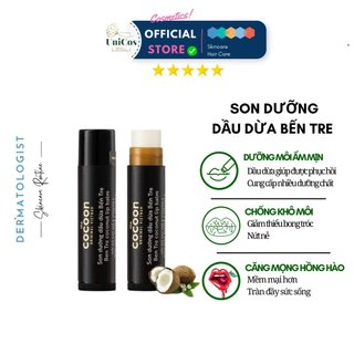 Son Dưỡng Cocoon Dưỡng Ẩm Cho Môi Khô Nứt Nẻ - Dầu Dừa Dưỡng Môi Mềm Mịn An Toàn - Dưỡng Môi Cocoon Ẩm Mịn Căng Mọng
