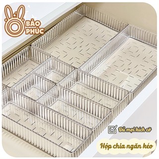 Hộp đựng đồ đa năng, khay chia ngăn kéo, hộp sắp xếp hộc bàn và tủ bếp, hộp đựng mỹ phẩm bằng nhựa cao cấp