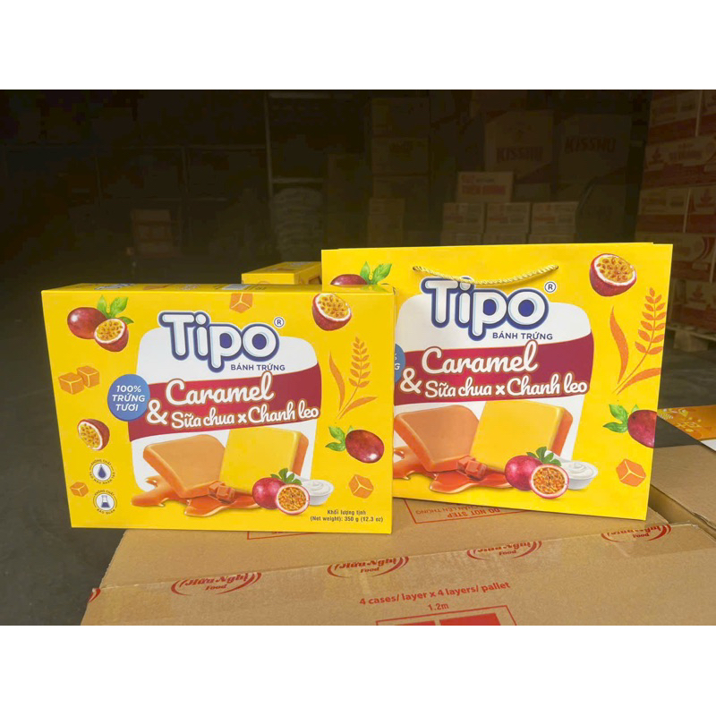 [ HCM giỏ quà tết] Bánh hộp giấy Tipo Chanh leo 350g