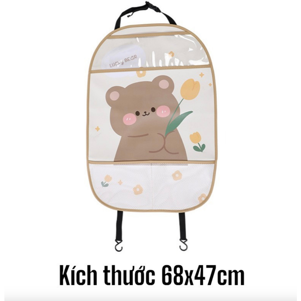Túi Để Đồ Treo Sau Lưng Ghế Ô Tô Họa Tiết Hoạt Hình dễ thương cho bé