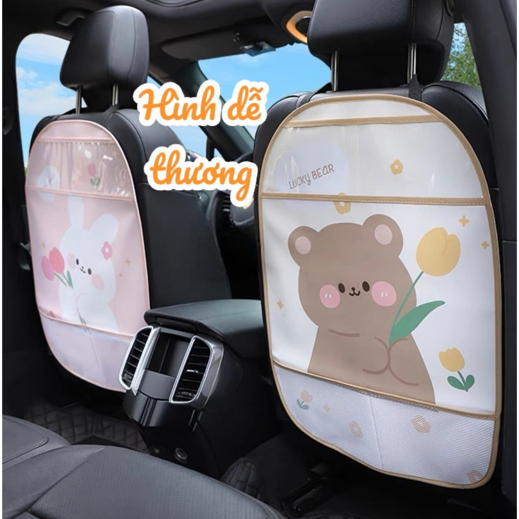 Túi Để Đồ Treo Sau Lưng Ghế Ô Tô Họa Tiết Hoạt Hình dễ thương cho bé