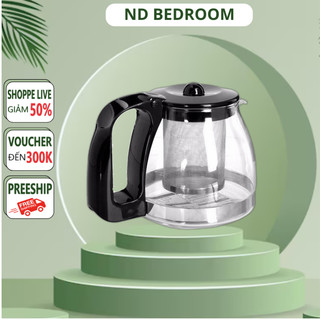 Bình lọc trà thủy tinh 1300ml sang trọng - có lõi lọc trà inox