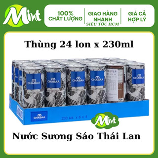 [Thùng 24 lon 230ml] Nước Thạch Sương Sáo CHABAA 230ML Thái Lan {DATE T8/2026}. Shop Mint Mint.