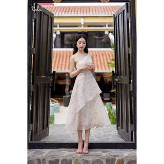 TIELA Đầm váy hoa lệch vai - Scarlet Dress