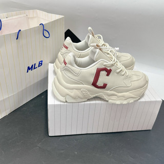 Giầy nữ MLB chunky chữ C đỏ chất đẹp Fullbox