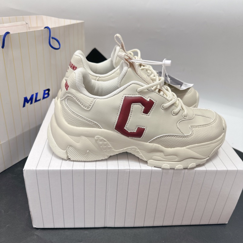 Giầy nữ MLB chunky chữ C đỏ chất đẹp Fullbox