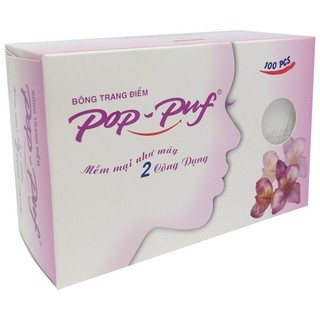 [HÀNG TẶNG KÈM, KHÔNG BÁN] BÔNG TẨY TRANG POP PUF (100 miếng/hộp)