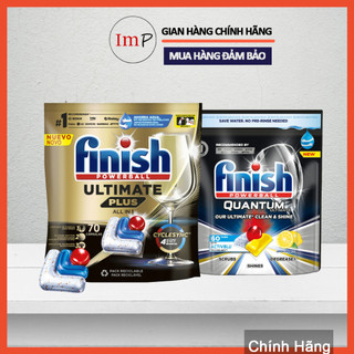 Viên rửa bát Finish Quantum Ultimate Plus  -  All in One (Mùi hương cơ bản hoặc Lemon)  - ImP