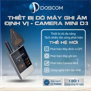 Doscom D3 - Thiết Bị Dò Tìm Máy Ghi Âm, Máy Định Vị GPS, Camera Mini - Tách Nhiều Tần Sóng Để Phát Hiện