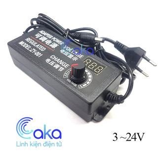 Nguồn Adapter điều chỉnh điện áp 3-24V 9-72W giá tốt Jack nguồn 5.5x2.1mm
