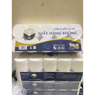 Lốc 10 Cuộn To Giấy Vệ Sinh Không Lỗi 3 Lớp HK Cao Cấp Nặng 1.2kg