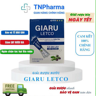 Giải rượu nước Giaru Letco - hộp 12 gói - giải rượu bia, giải độc gan