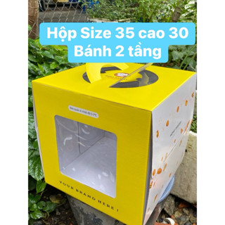 Combo 5 hộp bánh kem 2 tầng ( size 35 cao 30) có kèm đế.