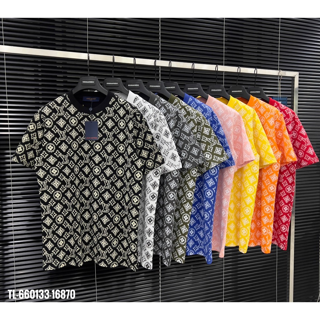 🔥Hot🔥Áo thun LV họa tiết monogram loang thiết kế hot trend Nam nữ 2024