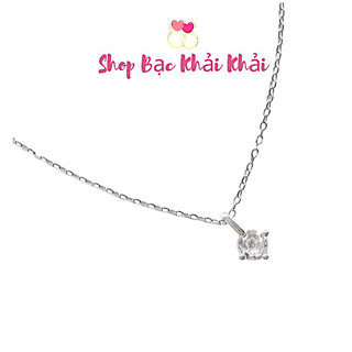 Dây chuyền nữ bạc ta đính đá , dây siêu xinh , sáng lấp lánh - Shop bạc Khải Khải