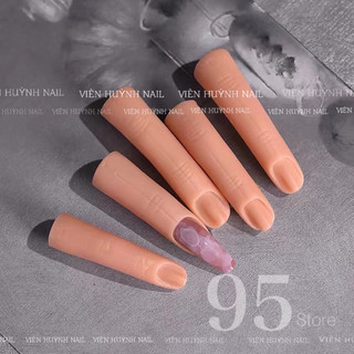 Bộ 5 ngón tay giả silicon nail - ngón tay giả thực hành làm mẫu nail
