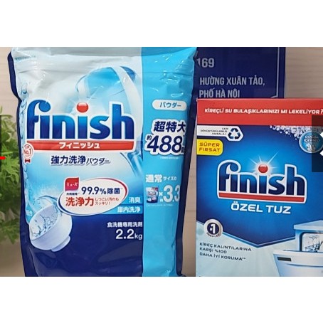 Bột rửa bát Finish 2.2kg dùng cho Máy rửa bát chén