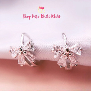 Bông tai nơ bạc ta - Bông tai nữ bạc ta - Shop bạc Khải Khải