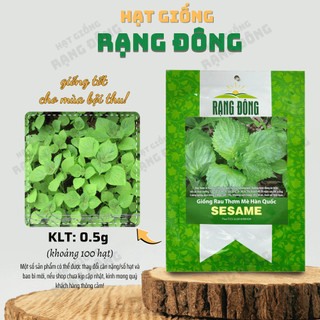 Hạt giống Rau Thơm Mè Sesame (0,5g~100 hạt) ăn kèm đồ nướng, lá thơm, trồng quanh năm - Hạt giống Rạng Đông