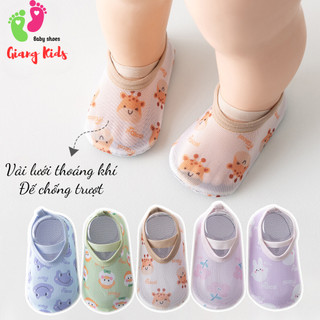 Giày vải cho bé sơ sinh đế mềm không đau chân giày cho bé họa tiết hoạt hình-Giangkids