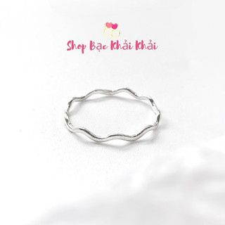 Nhẫn sóng trơn bạc ta - Nhẫn nữ bạc ta - Shop bạc Khải Khải