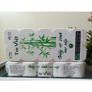 Giấy vệ sinh Tre Việt quai xanh 4 lớp 10 cuộn 1KG
