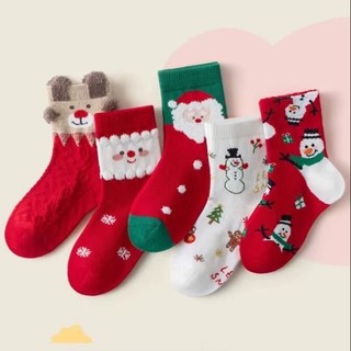 Tất noel, tất người nhện BUBY KID FASHION T01 cho bé từ 1-12 tuổi chất liệu len cotton