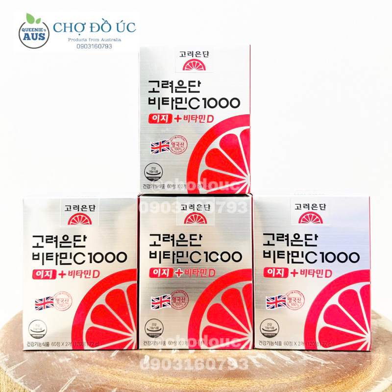 Viên Eundan Korea vitamin C 1000mg + vitamin D - date mới - nhập Hàn bill Olive Young