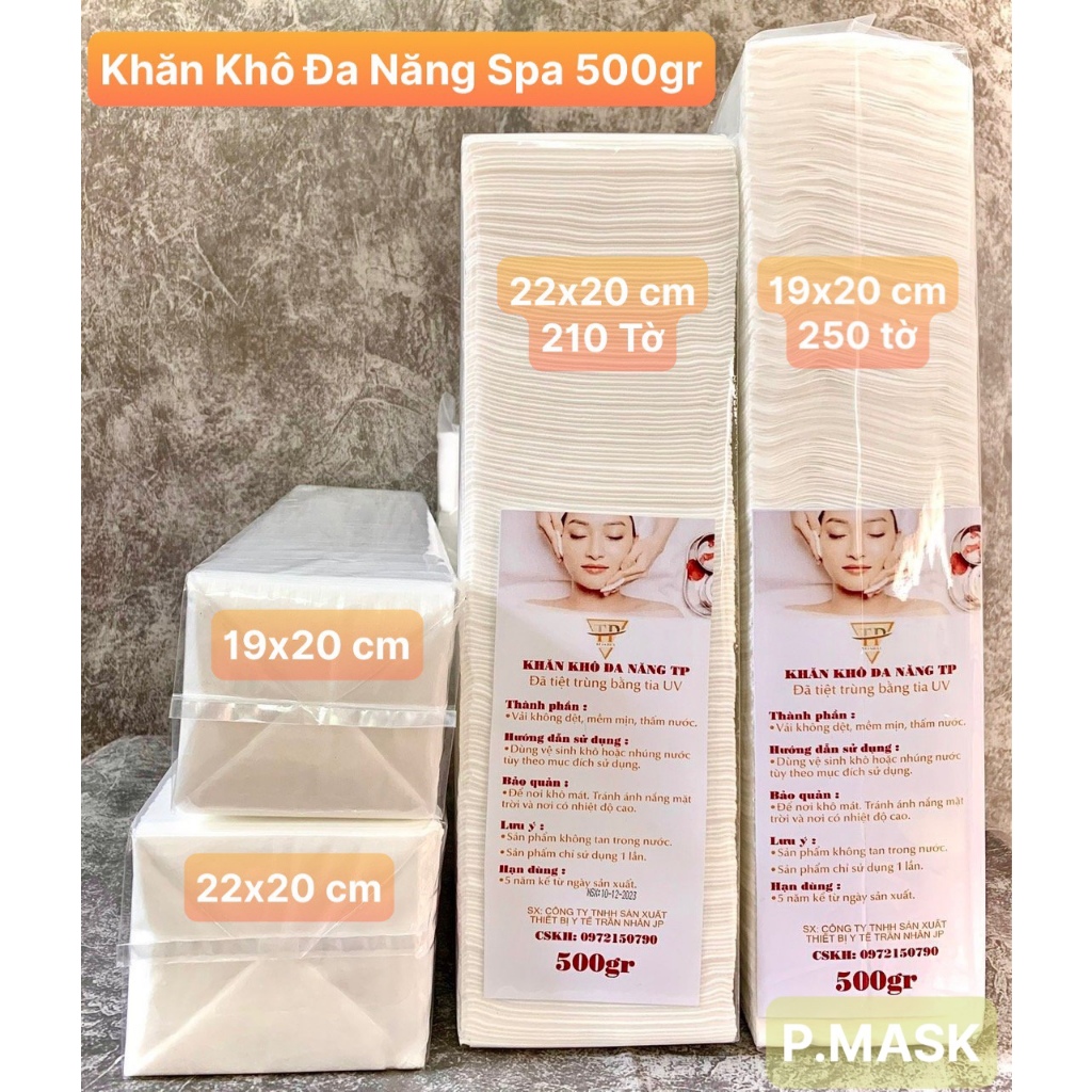 Khăn Lau Mặt Dùng Trong Spa 500Gr / Cây Loại 1 - Khăn Khô Đa Năng Khoảng 210 - 250 Tờ Siêu Tiết Kiệm
