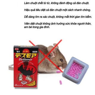 Thuốc diệt chuột Dethmor Nhật Bản hộp 4 vỉ