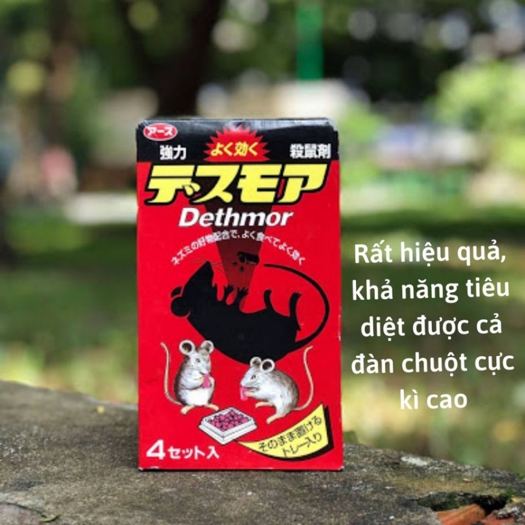Thuốc diệt chuột Dethmor Nhật Bản hộp 4 vỉ