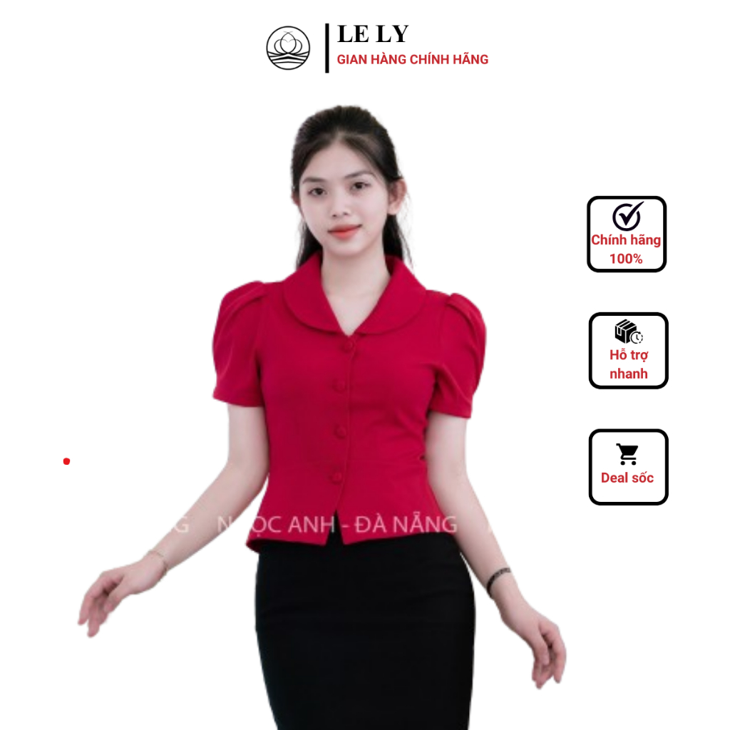 Áo sơ mi Peplum cổ Sam sang trọng thiết kế LELY FASHION- A1762