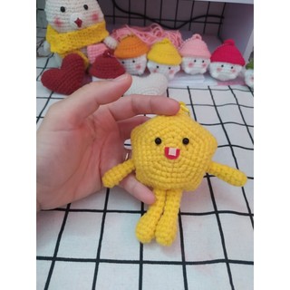 Móc khoá hình ngôi sao bằng len handmade, móc khoá bằng len