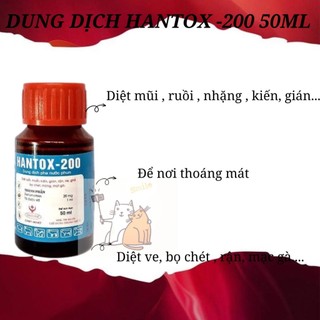 HANTOX 200 - 50ml diệt Ve Chó, Bọ Chét, Rận,Ruồi, Mũi,...
