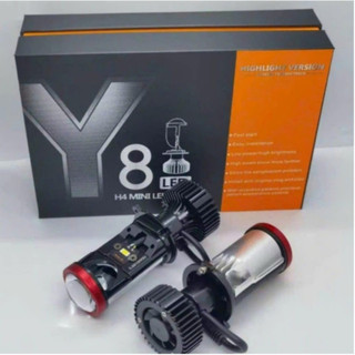 Đèn led h4 y8, đèn pha led siêu sáng y8 chân h4 dùng cho ô tô, xe máy.