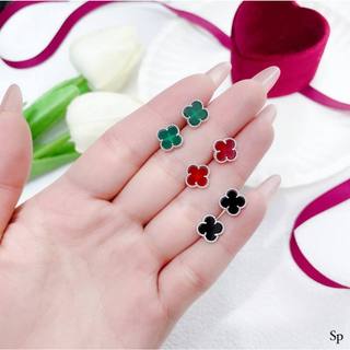 Bông tai bốn lá _ bạc kim hưng