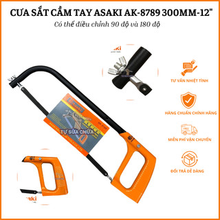 Cưa sắt cầm tay Asaki AK-8789 300mm-12" lưỡi sắc bén, khung cưa cứng cáp, tay cầm thoải mái