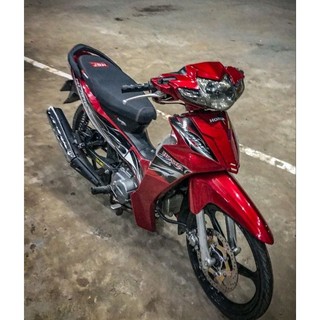 Tem dán xe blade 110 . mẫu tem rời cao cấp 3 lớp bóng đỏ đen