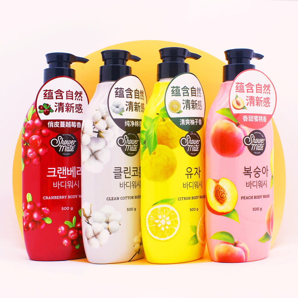Chai sữa tắm dưỡng ẩm da  Aekyung Hàn Quốc Shower Mate Body Wash 1.2kg