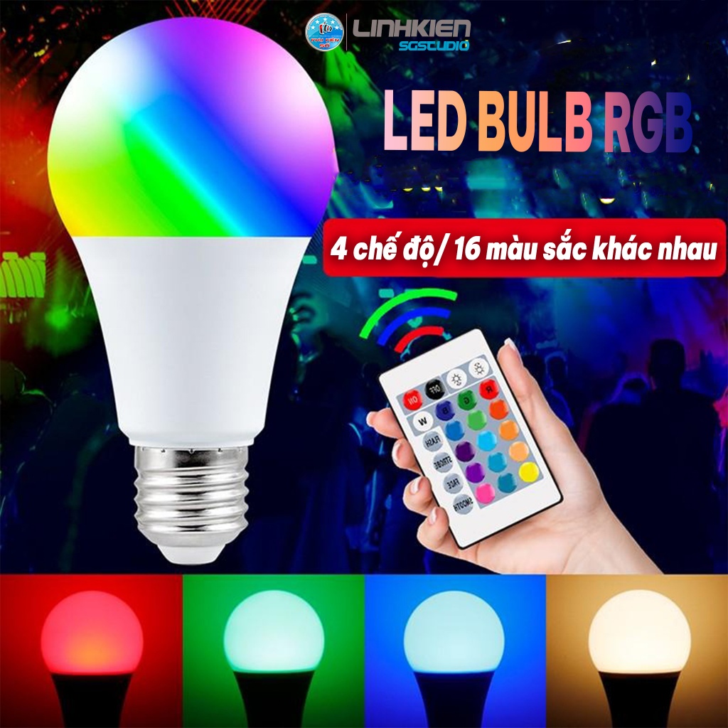 ? Giá Sỉ? Bóng Đèn Led Rgb Tiktok Đổi Màu Nhiều Sắc Màu Sắc Kèm Remote Decor Làm Đèn Nền, Phòng Ngủ