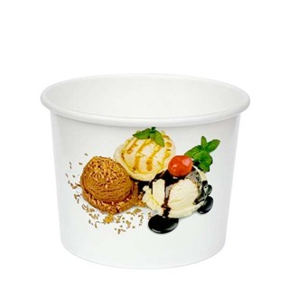 Cốc giấy Vietcup 10oz đựng kem, sữa chua, chè - 300ml ( 100 cốc)