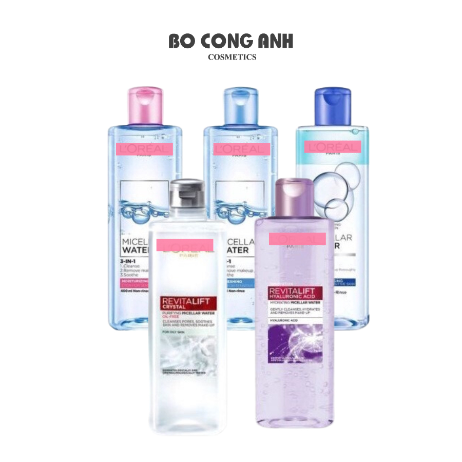 Nước tẩy trang làm sạch sâu Loreal 95ml và 400ml