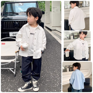 áo sơ mi bé trai lớn áo somi dài tay có cổ size đại ST8 size 130-170 25-45 kg hàng chuẩn xuất khẩu quảng châu
