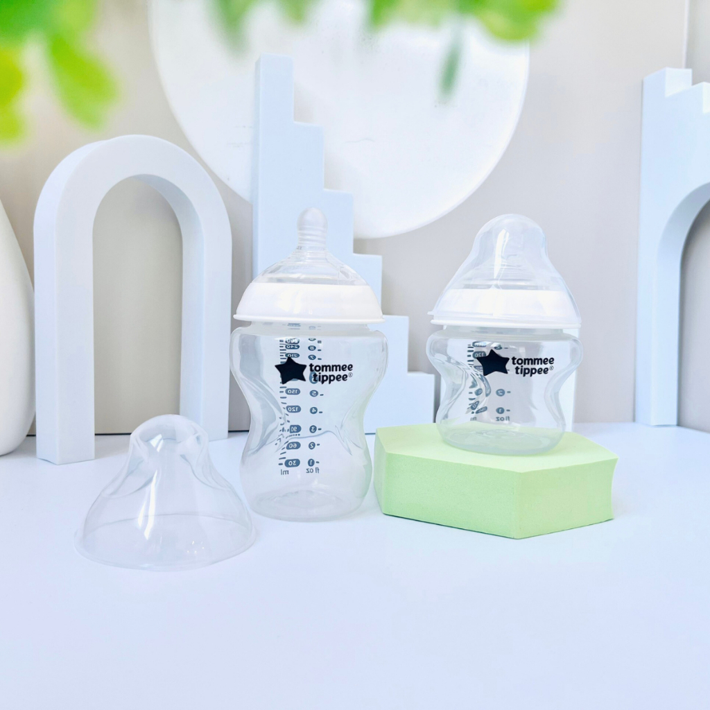 COMBO Ty Ngậm Dạ Quang Tommee Tippee Night Time 0-6m & Bình Sữa Ty Siêu Mềm Tự Nhiên Tommee Tippee Natural Start 150ml