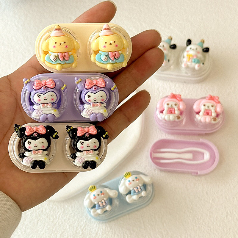Khay Mini 3D Hộp Kéo Sanrio Kuromi-Case Đựng Lens