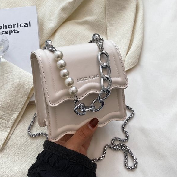 Túi xách đeo chéo nữ vân sóng phối xích đẹp đi chơi phong cách hàn quốc PK 669