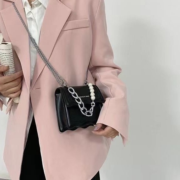 Túi xách đeo chéo nữ vân sóng phối xích đẹp đi chơi phong cách hàn quốc PK 669