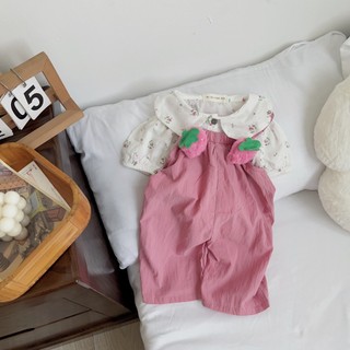 Set yếm kèm áo cho bé gái
